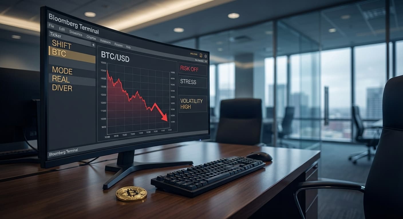Bitcoin Navigates Choppy Waters Amidst Elevated Market Risk - SHIFT, BTC, MODE trading analysis by Michael Steinbach and Biturai | biturai.com