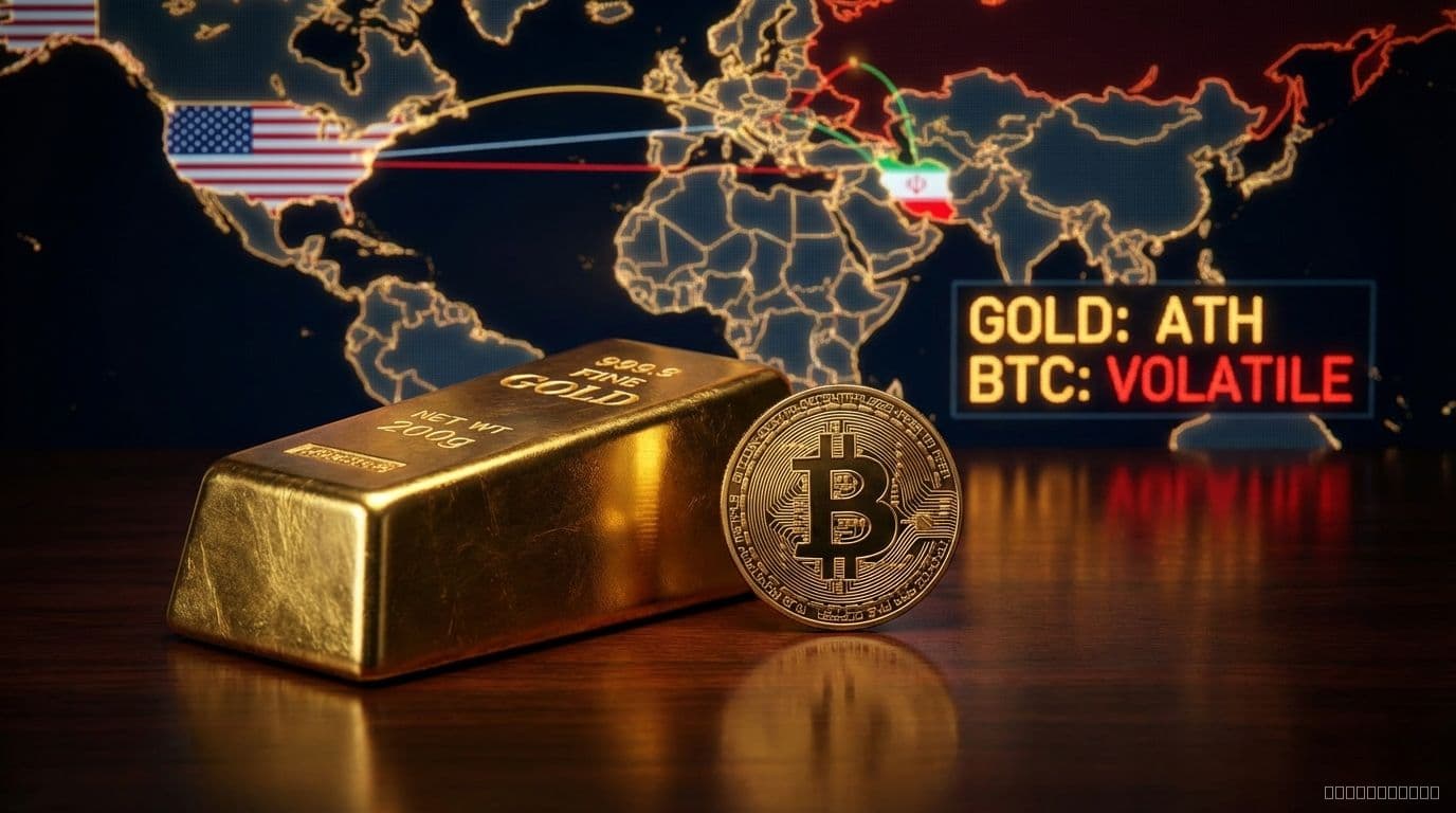 Crypto Markets React as Geopolitical Instability Fuels Gold's Ascent - cryptocurrency news by Michael Steinbach and Biturai | biturai.com