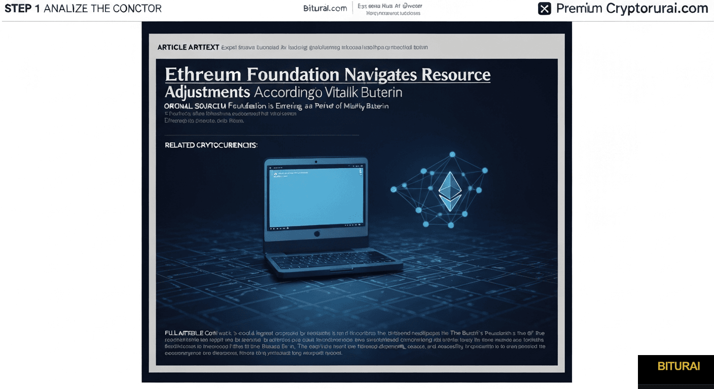 Ethereum Foundation Navigates Resource Adjustments According to Vitalik Buterin - trading analysis by Michael Steinbach and Biturai | biturai.com