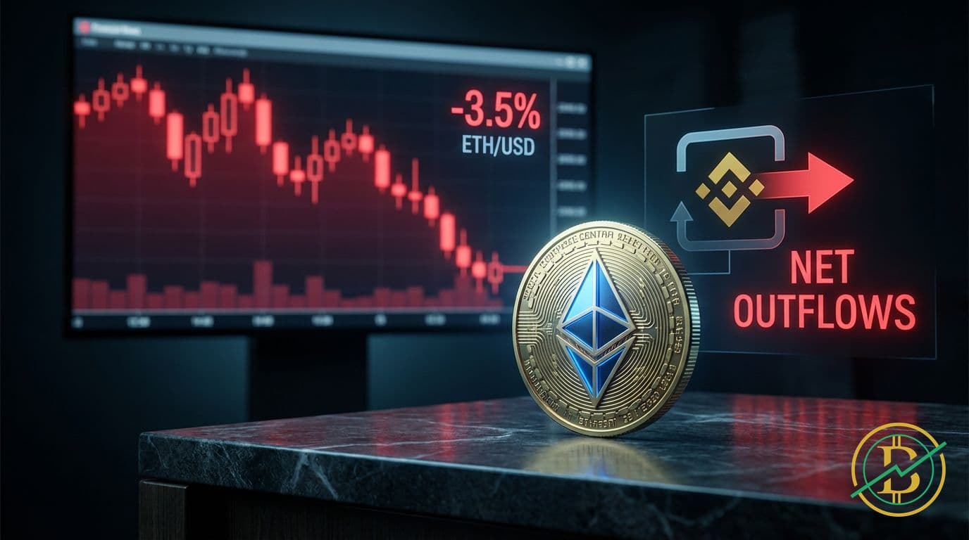 Ethereum Struggles to Regain Momentum Amidst Persistent Binance Outflows - trading analysis by Michael Steinbach and Biturai | biturai.com