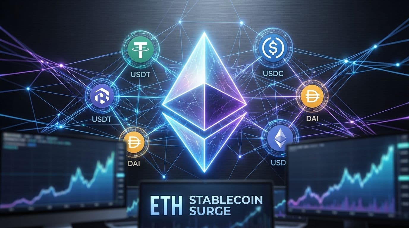 Ethereum Festigt Position im Stablecoin Markt Angetrieben von Rekordnutzung - cryptocurrency news by Michael Steinbach and Biturai | biturai.com