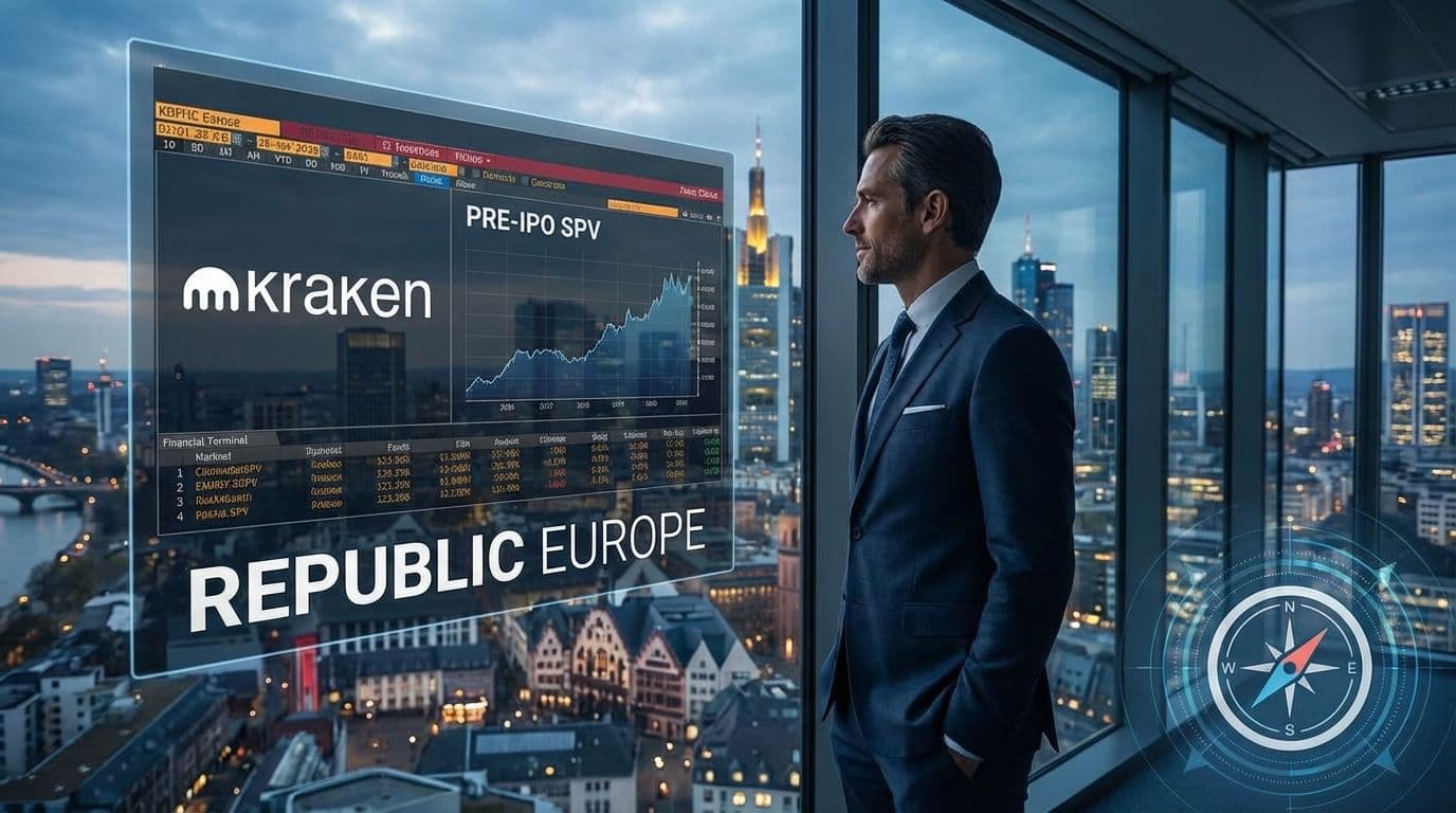 Republic Europe eröffnet Anlagevehikel für indirekte Kraken Beteiligung vor Börsengang - cryptocurrency news by Michael Steinbach and Biturai | biturai.com