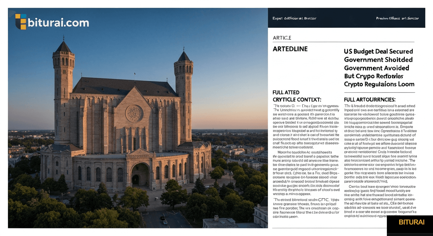 US Budget Deal Secured Government Shutdown Avoided But Crypto Regulations Loom - trading analysis by Michael Steinbach and Biturai | biturai.com