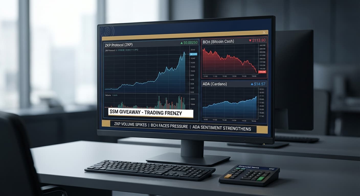 ZKP Protocol Sparks Trading Frenzy Amidst Bitcoin Cash Dip and Cardano's Steady Climb - ZKP, CASH, BCH trading analysis by Michael Steinbach and Biturai | biturai.com