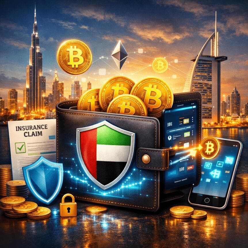 Dubais Versicherungsriese integriert Kryptowährungen für Prämien und Schadenersatzleistungen - cryptocurrency news by Michael Steinbach and Biturai | biturai.com